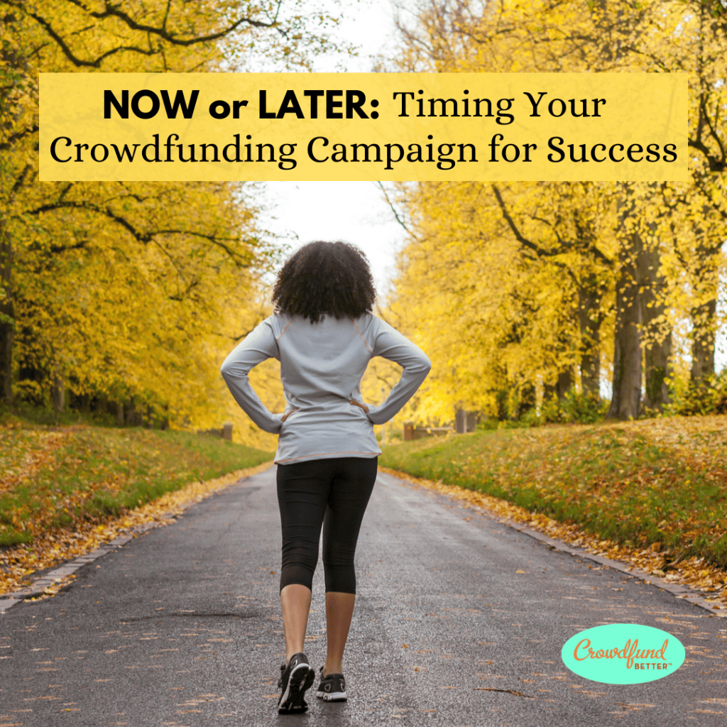 NOW or LATER: Timing Your Crowdfunding Campaign for Success